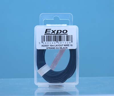 Expo Electrical 10 Meter Roll of 18/0.1mm Cable Black (A22021)