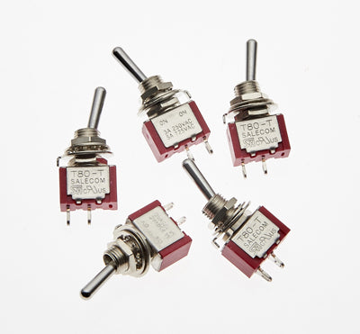 Expo Electrical Pack of 5 SPST Miniature Switches (A28010)