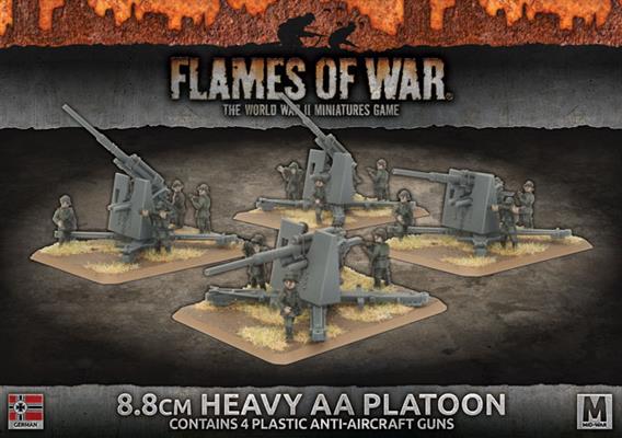 8.8cm Heavy AA Platoon (Mid War x4 Guns Plastic)
