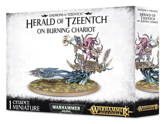 Daemons Of Tzeentch Herald On Burning Chariot