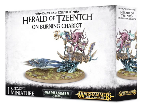 Daemons Of Tzeench Herald On Burning Chariot