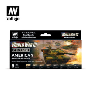 WWIII American Armour & Infantry Paint Set