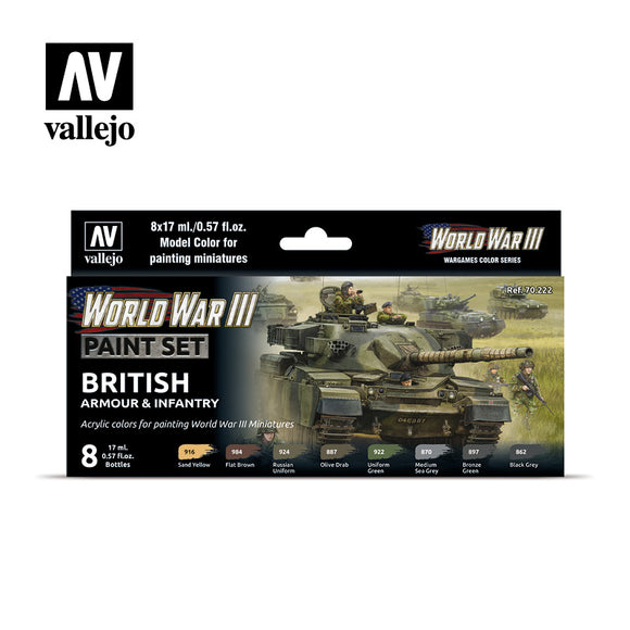WWIII British Armour & Infantry Paint Set