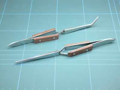 Expo Tools Self Closing Tweezer Straight Insulated Handles (79020)