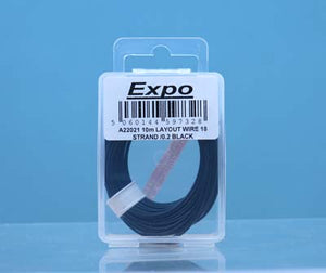 Expo Electrical 10 Meter Roll of 18/0.1mm Cable Black (A22021)