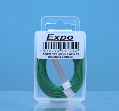 Expo Electrical 10 Meter Roll of 18/0.1mm Cable Green (A22023)