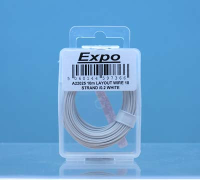 Expo Electrical 10 Meter Roll of 18/0.1mm Cable White (A22025)