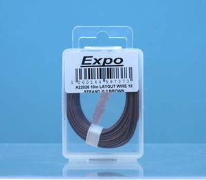 Expo Electrical 10 Meter Roll of 18/0.1mm Cable Brown (A22026)