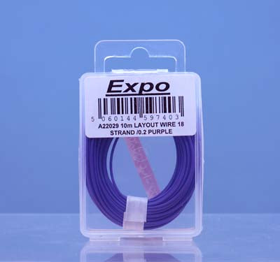 Expo Electrical 10 Meter Roll of 18/0.1mm Cable Purple (A22029)