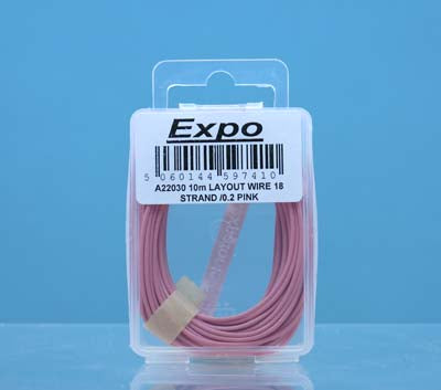 Expo Electrical 10 Meter Roll of 18/0.1mm Cable Pink (A22030)