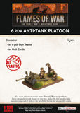 Flames of War Late War British 6 pdr Anti-Tank Platoon (BBX54)
