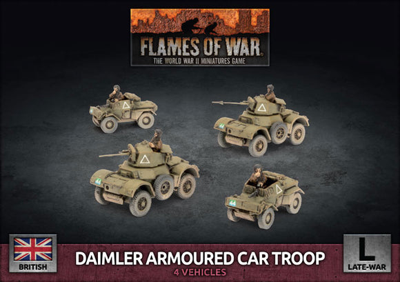 Flames of War Late War British Daimler Armoured Car Troop (BBX61)