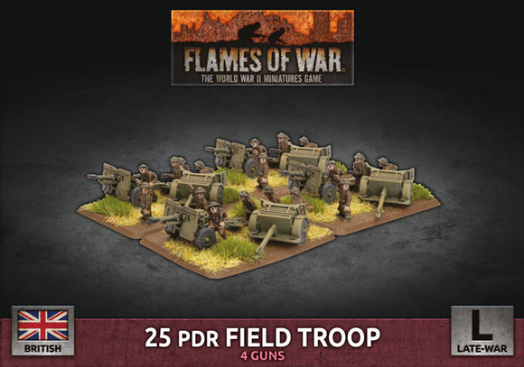 Flames of War Late War British 25 pdr Field Troop (BBX63)