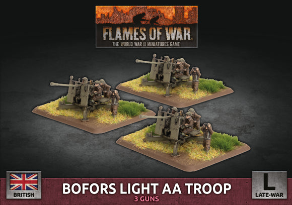 Flames of War Late War British Bofors Light AA Troop (BBX65)