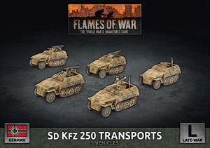 Flames of War Late War German Sd Kfz 250 Reconnaissance (MG and 3.7cm) Platoon (GBX129)