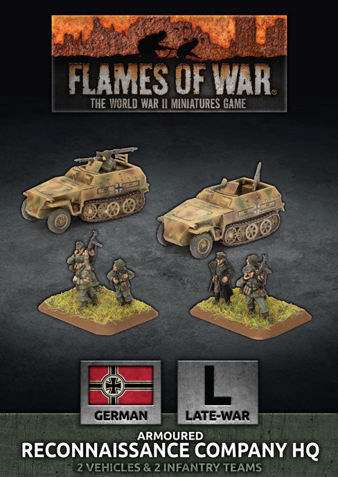 Flames of War Late War German Reconnaissance HQ Platoon (GBX150)