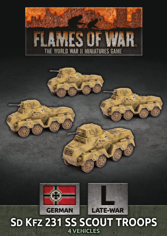 Flames of War Late War German Sd Kfz 231 SS Scout Troop (GBX154)