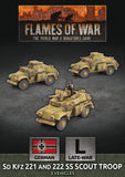 Flames of War Late War German Sd Kfz 221 and 222 SS Scout Troop (GBX157)