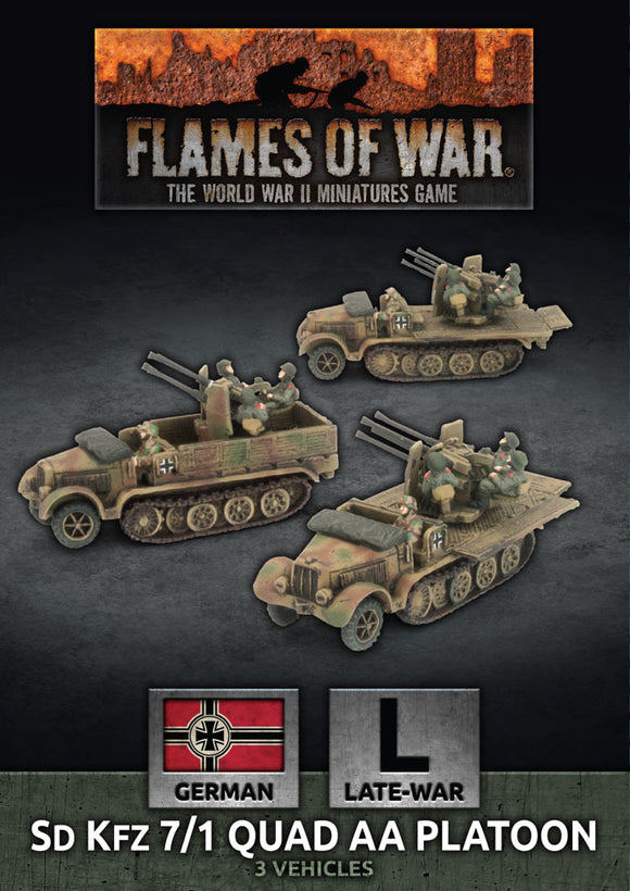 Flames of War Late War German SdKfz 7/1 Quad AA Platoon (GBX159)