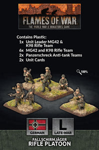 Flames of War Late War German Fallschirmjager Platoon (GE768)