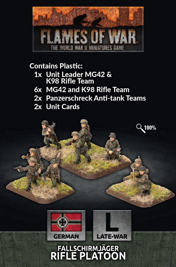 Flames of War Late War German Fallschirmjager Platoon (GE768)