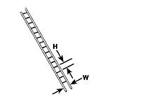 Plastruct 1/32ND SCALE Ladder per 2