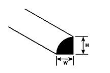 Plastruct .75MM Quarter Round Rod per 10