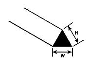 Plastruct 1.5MM Triangle Rod per 10