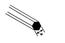 Plastruct 1.5MM Hex Rod per 10