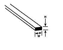 Plastruct 4.76 X 6.4MM Strip per 5