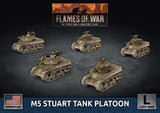 Flames of War Late war American M5 Stuart Light Tank Platoon (UBX70)
