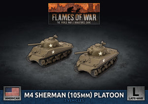 Flames of War Late War M4 Sherman (105mm) Assault Gun Platoon (UBX71)