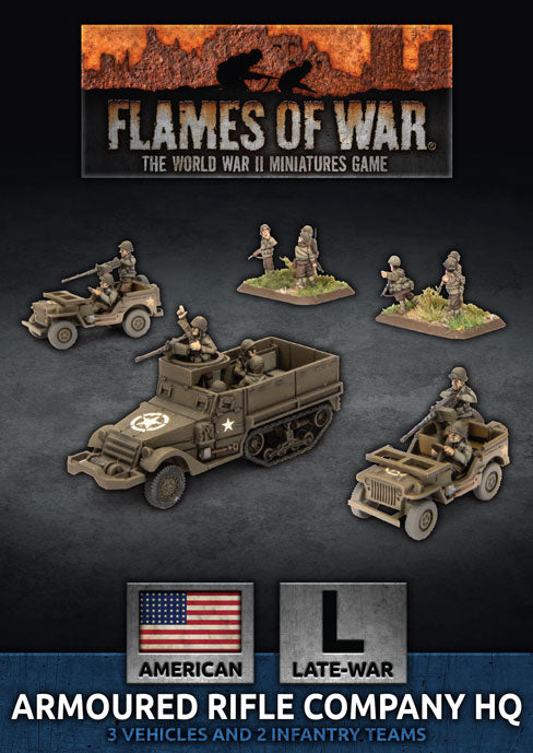 Flames of War Late War American Armored Rifle Company HQ (UBX74)