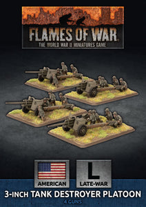 Flames of War Late War American 3 inch Towed Tank Destroyer Platoon (UBX80)