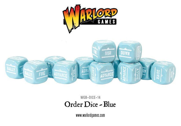 Bolt Action Orders Dice - Blue (12)