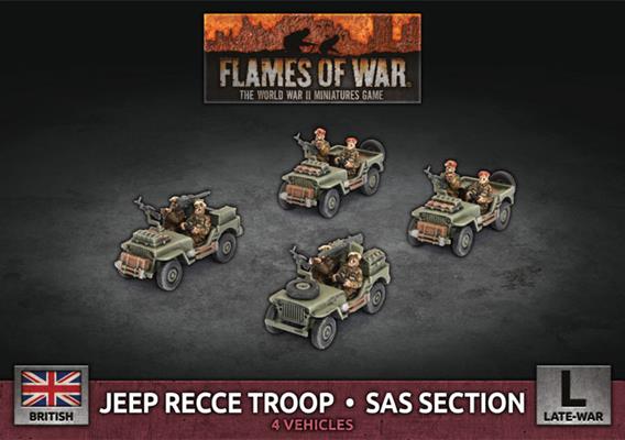 Jeep Recce Troop/SAS Section (4x Plastic)