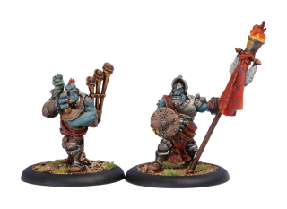 Trollblood Kriel Warrior Standard & Piper (2) (PIP 71031)